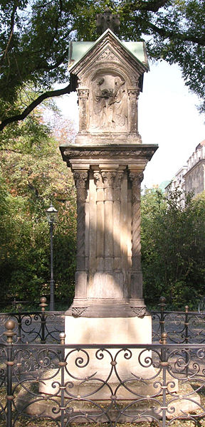 1843 Altes Bachdenkmal Leipzig  | JULIUS H�BNER