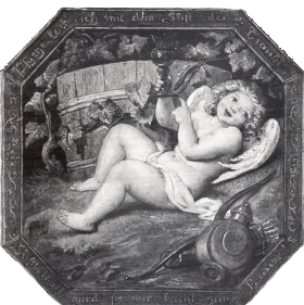 Amor mit Weinglas | JULIUS HÜBNER