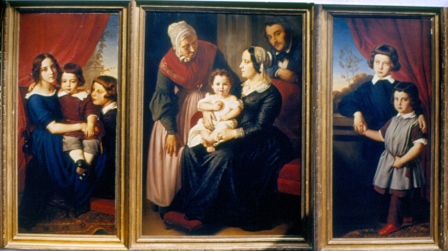 1848 Familien-Triptychon | JULIUS H�BNER