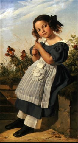 J.Hbner: Des Knstlers Tochter Emma (1834) / Museum Georg Schfer, Schweinfurt
